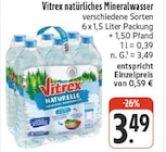 natürliches Mineralwasser Angebote von Vitrex bei EDEKA Bamberg für 3,49 €