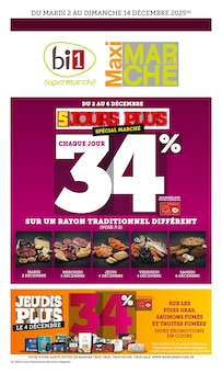 Catalogue Bi1 à Saint-Martin-en-Bresse cette semaine, valable du 02/12/2025 au 14/12/2025 Prospectus Bi1 à Saint-Martin-en-Bresse, "bi1 supermarché Maxi MARCHÉ", 16 pages de promos valables du 02/12/2025 au 14/12/2025