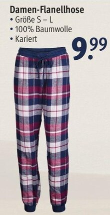 Damen-Flanellhose bei Rossmann in Mainz Damen-Flanellhose im Angebot bei Rossmann Mainz für 9,99 €