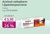 mea - meine apotheke - Aciclovir-ratiopharm Lippenherpescreme Angebot im Prospekt Aciclovir-ratiopharm Lippenherpescreme bei mea - meine apotheke im Prospekt "" für 3,95 €