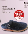 Herren Hauspantoletten im V-Markt Prospekt Herren Hauspantoletten von im aktuellen V-Markt Prospekt für 19,99 €
