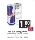 Energy Drink - Red Bull en promo chez Hieber Mulhouse à 1,00 €