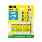 Lot de 15 bâtons de colle blanche - UHU dans le catalogue Carrefour