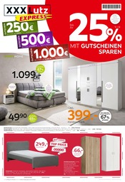 Aktueller Express Prospekt mit Kleiderschrank, "Bis zu 25% mit Gutscheinen sparen", Seite 1