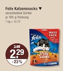 Katzensnacks im Angebot bei V-Markt in Memmingen Katzensnacks Angebote von Felix bei V-Markt Memmingen für 2,29 €