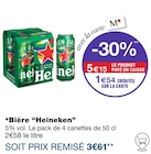 Bière - Heineken en promo chez Monoprix Argenteuil à 3,61 €