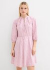 Minikleid aus reiner Baumwolle in mauve/weiß  aus 100% Baumwolle von bonprix im aktuellen bonprix. Prospekt für 42,99 €