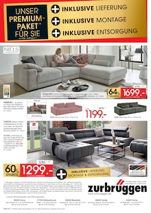 Couch im Zurbrüggen Prospekt "POLSTERMÖBEL TAUSCHAKTION" mit 4 Seiten (Münster)