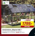 Gewächshaus „Magnum 148“ von Halls im aktuellen toom Baumarkt Prospekt