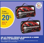 Promo 20% avec la Carte E.Leclerc sur les produits présents en magasin de la gamme de câbles de démarrage "TECH9" à  dans le catalogue E.Leclerc à La Chaux