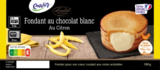 Fondant au chocolat blanc au citron - Lidl à Gonesse Fondant au chocolat blanc au citron en promo chez Lidl Gonesse à 2,19 €