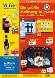Aktueller Netto Marken-Discount Prospekt, "DER ORT, AN DEM DU IMMER AUSGEZEICHNETE PREISE FINDEST.", mit Angeboten der Woche, gültig von 19.10.2026 bis 19.10.2026