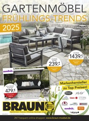 Aktueller BRAUN Möbel-Center Möbel & Einrichtung Prospekt in Hardt und Umgebung, "GARTENMÖBEL FRÜHLINGS-TRENDS" mit 16 Seiten, 19.03.2025 - 03.05.2025