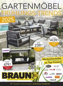 BRAUN Möbel-Center Prospekt GARTENMÖBEL FRÜHLINGS-TRENDS mit  Seiten in Weil (Rhein) und Umgebung