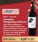 Montepulciano d‘Abruzzo von Sassopiano im aktuellen Metro Prospekt für 4,99 €