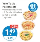 Yum To Go Pastasalate Farfalle Hähnchen bei V-Markt im Günzburg Prospekt für 1,49 €