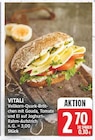 Aktuelles Vollkorn-Quark-Brötchen mit Gouda, Tomate und Ei auf Joghurt-Rahm-Aufstrich Angebot bei E center in Berlin ab 2,70 €