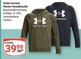 Herren-Sweathoodie Angebote von Under Armour bei GLOBUS Erfurt für 39,99 €
