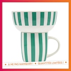 Tasse et bol motif rayures en promo chez B&M Tasse et bol motif rayures dans le catalogue B&M
