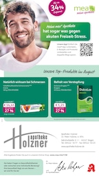 Aktueller mea - meine apotheke Apotheken Prospekt für Bogen: Unsere August-Angebote mit 4} Seiten, 01.08.2026 - 31.08.2026