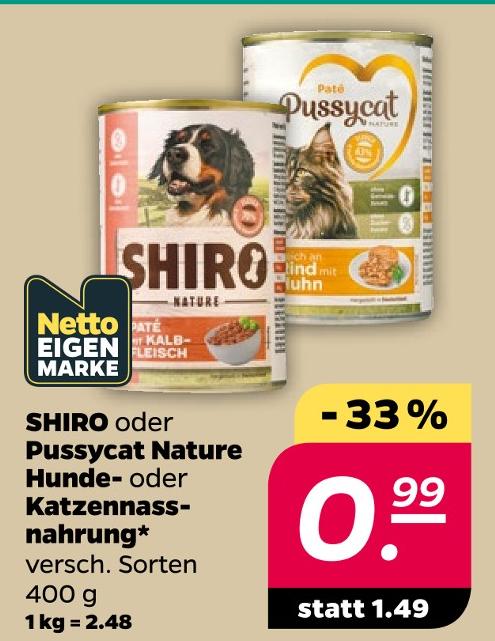 Nature Hunde- oder Katzennassnahrung