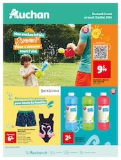 Prospectus Auchan Hypermarché à Steenvoorde, "Nos exclusivités Summer Pour s'amuser tout l'été", 20 pages de promos valables du 14/05/2024 au 15/07/2024