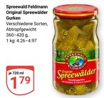 Original Spreewälder Gurken im Angebot bei GLOBUS in Trier Original Spreewälder Gurken Angebote von Spreewald Feldmann bei GLOBUS Trier für 1,79 €