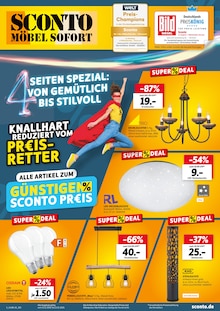 Sconto SB Prospekt ALLE ARTIKEL ZUM GÜNSTIGEN SCONTO PR€IS mit 4 Seiten