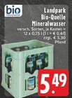 Aktuelle Mineralwasser Angebote bei E center in Duisburg Aktuelles Landpark Bio-Quelle Mineralwasser Angebot bei E center in Duisburg ab 5,49 €