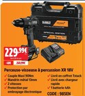 Perceuse-visseuse à percussion XR 18V - DEWALT - Screwfix à Nantes Perceuse-visseuse à percussion XR 18V - DEWALT en promo chez Screwfix Nantes à 229,99 €