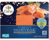 Saumon fumé ASC élevé en Norvège ou Écosse - Carrefour Extra en promo à 4,11 € chez Supermarchés Match Saumon fumé ASC élevé en Norvège ou Écosse - Carrefour Extra dans le catalogue Supermarchés Match