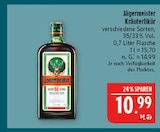 Kräuterlikör im Angebot bei Marktkauf in Erlangen Kräuterlikör Angebote von Jägermeister bei Marktkauf Erlangen für 10,99 €