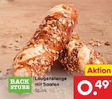 Laugenstange mit Saaten von BACK STUBE für 0,49 € bei Netto Marken-Discount im Angebot Laugenstange mit Saaten von BACK STUBE im aktuellen Netto Marken-Discount Prospekt