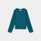 Promo Gilet boutonné coton mélangé vert foncé fille à 8,99 € dans le catalogue La Halle à Pessac