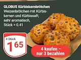 Kürbiskernbrötchen bei GLOBUS im Homburg Prospekt für 1,65 €