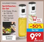 Sprühflaschen, 2er-Set von GOURMETmaxx für 9,99 € bei Netto Marken-Discount im Angebot Sprühflaschen, 2er-Set von GOURMETmaxx im aktuellen Netto Marken-Discount Prospekt