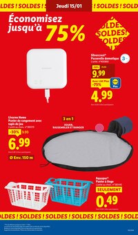 Promotion Electroménager Linge dans le prospectus Lidl, valable du 15/01/2026 au 21/01/2026 Promo Electroménager Linge dans le catalogue Lidl du moment à la page 31