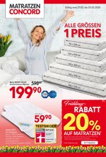 Matratzen Concord Prospekt "Aktuelle Angebote!", 8 Seiten, für Völklingen, 27.02.2020 - 25.03.2020 Matratzen Concord Prospekt "Aktuelle Angebote!", 8 Seiten, für Völklingen, 27.02.2020 - 25.03.2020