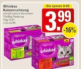 Katzennahrung Angebote von Whiskas bei WEZ Löhne für 3,99 €