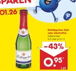 Sekt halbtrocken im Angebot bei Netto Marken-Discount in Bruchsal Sekt halbtrocken Angebote von Rotkäppchen bei Netto Marken-Discount Bruchsal für 0,95 €