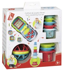 Sophie La Girafe - Sophie la Girafe dans le catalogue Géant Casino Coffret de Jouets d’Éveil - Sophie la Girafe à 19,90 € en promo chez Géant Casino