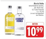 Vodka im Angebot bei E center in Pirna Vodka Angebote von Absolut bei E center Pirna für 10,99 €