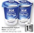 Joghurt Natur 1,5% Fett Angebote von Weihenstephan bei E center Neunkirchen für 1,11 €