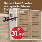 Élément haut 2 portes et étagère intérieure dans le catalogue Maxi Bazar