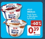Milchreis im ALDI SÜD Prospekt Milchreis von Müller im aktuellen ALDI SÜD Prospekt für 0,39 €