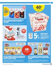 Promos Kinder dans le catalogue "la fête des mamans" de E.Leclerc Kinder en promo dans le catalogue E.Leclerc à la page 47