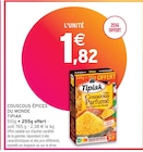 Couscous Parfumé aux Épices du Monde - Tipiak en promo chez Intermarché Choisy-le-Roi à 1,82 €