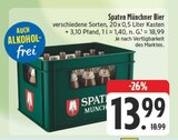 Bier Angebote von Spaten Münchner bei EDEKA Hof für 13,99 €