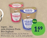 Aktuelles Bio-Joghurt Angebot bei tegut in Göttingen ab 1,69 €