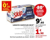 Lessive Capsules - Skip en promo chez Super U Saint-Médard-en-Jalles à 1,92 €